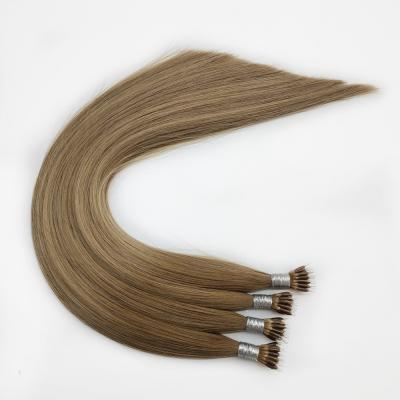 China Factory Real Double Remy Nano Tip Ring Wave Link Hair Extension High Quality Wholesale Silky Straight Curl Pulled Hair for sale