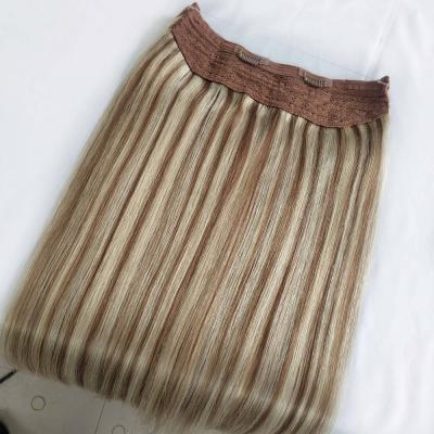 China Factory Wholesale Price Remy Halo Hair Extension One Piece Silky Straight Wave Clip On Human for sale