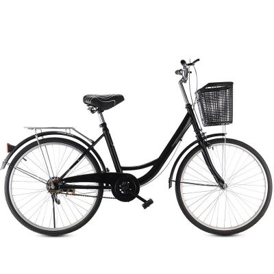 China 26 Zoll Stahl City Bikes mit gewöhnlichen Pedalen und Klemmbremsen zu verkaufen