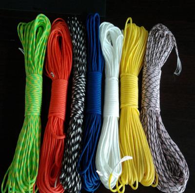 China Soft Nylon tent rope high tenacity braided rope reflective rope for sale