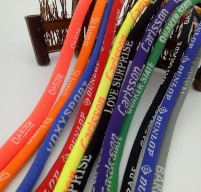 China Garment Custom 8mm nylon printed your logo rope jacquarde rope for sale