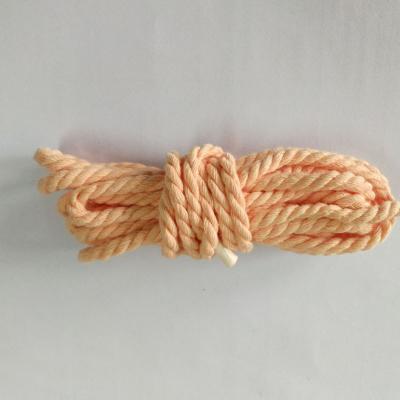 China High Tenacity Custom 4mm 3 strands twisted cotton rope for macrame rope for sale