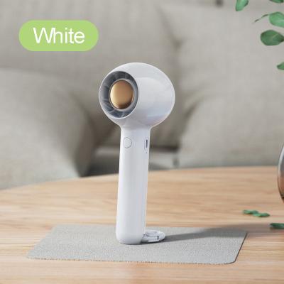 China Portable Natural Comfortable Cordless Plastic 2 Speed Control USB Mini Air Fan Rechargeable Circulating Dual Use Tabletop Cooler Fan for sale