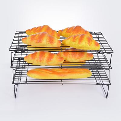 China YZ1223 Standable Iron YZ1223 Three Tier Metal Rack Collapsible Mesh Wire For Baking And Cooling Food for sale