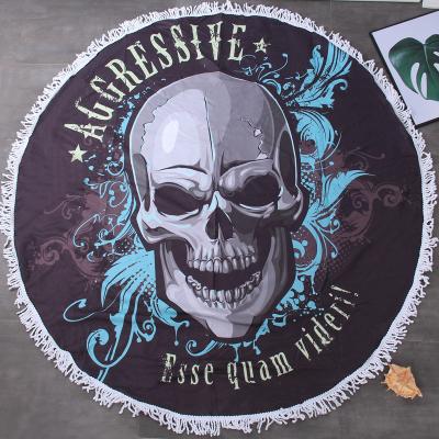 China Custom Round Beach Towel Printing With Tassels From China Manufacturer QUICK DRY for sale