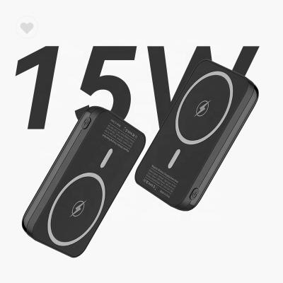 China Power Bank 15W Mini Power Banks 5000mAh Small Portable Magnetic Slim Portable Travel Power Charger Mobile Wireless Bank For iPhone MagSafe for sale