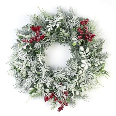 China Cheap Price Wholesale China Factory Direct Sales Christamas Decorations 15 Inch Christmas Garland Wreaths For Seasonal Indoor Home Decor for sale