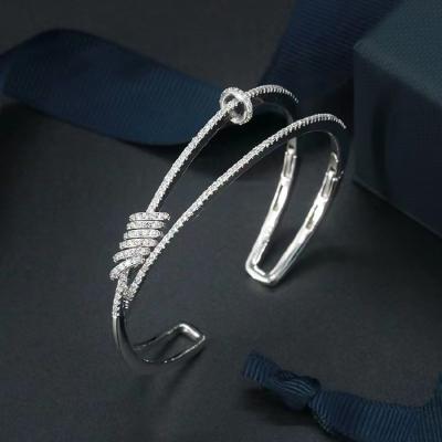 China Nickel / lead free romantic women's high luck sense of luxury European and American silver bracelet s925 bracelet for sale