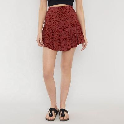 China Anti-Static Women's Viscous Rayon Flower Printed Fashion Skirt for sale