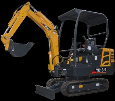 China Building Material Stores Yuchai Excavator YC18-9 2ton Hydraulic Mini Excavator for sale