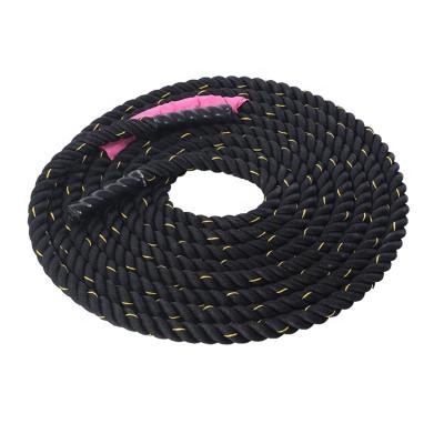 China Custom Portable Factory Logo Training Gym Battle Rope 25mm 38mm 50mm For Cross Fitness Ripple Sports Fitness Battle Rope for sale