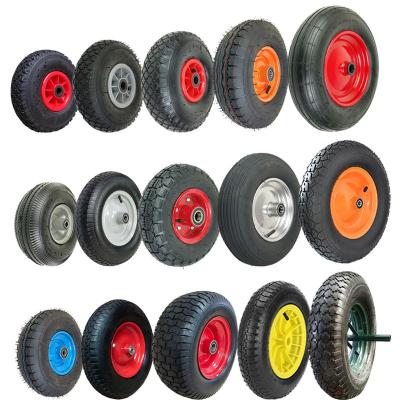 China 8 10 12 13 16 Inch Low Price Hand Truck Tire Trolley Pneumatic Tires Inflatable Pneumatic Rubber Wheels for sale