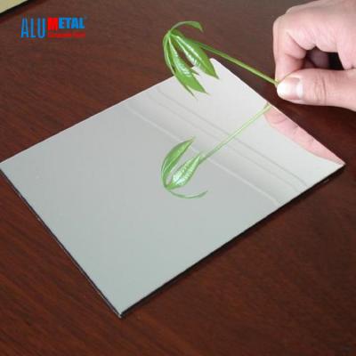 China Base gruesa compuesta de aluminio del HDPE de la hoja 0.5m m del panel del espejo incombustible B1 en venta