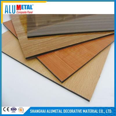 Chine matériel décoratif d'alliage d'aluminium de 8mm de feuille composée en bois de panneau à vendre