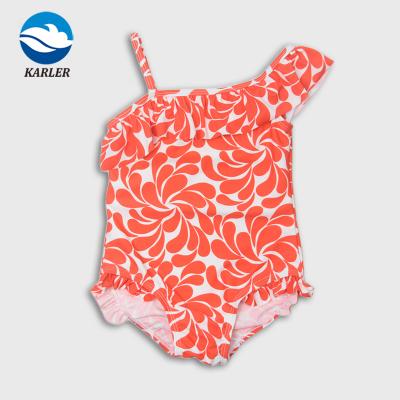 China Custom Made Kids Swimsuit Little Girl One Piece Colorful Printed Swimwear Anti-UV for sale
