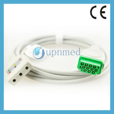 China GE-Marquette 5-lead trunk cable to Din type,11pin for sale