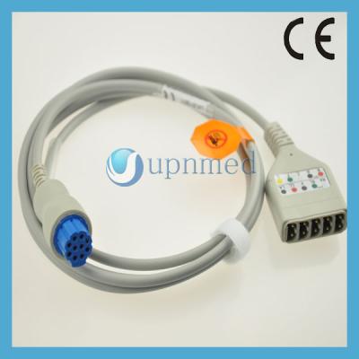 China Datex 5lead ECG Trunk cable,10pin Datex-Ohmeda AS-3, CG-2CS, CS-3, CH-1, CH-S, CH-2S, CH- for sale