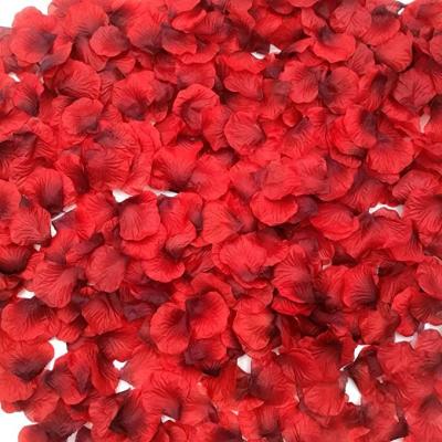 China Sweetest Rose Petals Wedding Flower Romantic Valentine's Day Decorations Dark Red Silk Special Night Party Decorations Birthday for sale