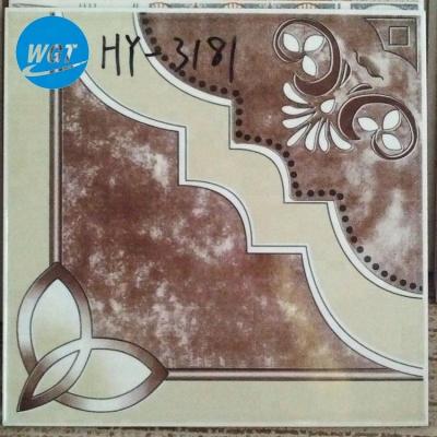 China Glazed Metallic Colorful Tiles Flower Pattern Flower Living Room Ceramic Carpet Tiles for sale