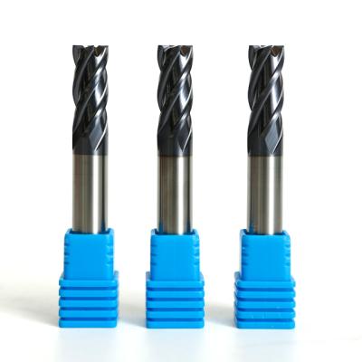 China New Design Solid Carbide 4 Flutes High Speed Cutting Flat End Mill For Stainless Steel for sale