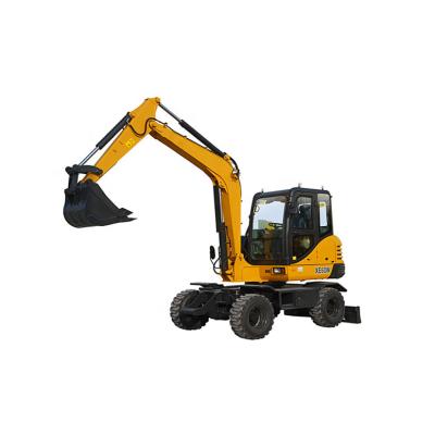 China Construction works Small Bucket Machine Wheel Digging Excavator For Sale for sale