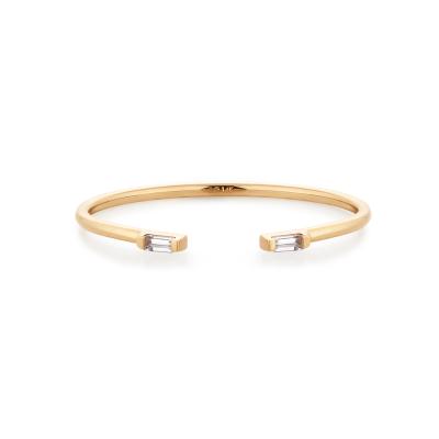 China Topaz Open Ring Simple Trend Durable Very Popular For Girls 14K Solid Gold Ring for sale