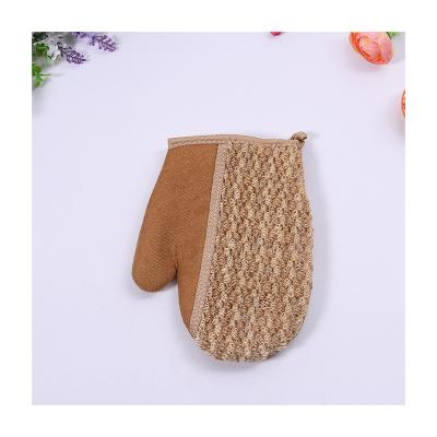 China EXFOLIATE fashion custom body cleanser exfoliating sisal fiber loofah glove for sale