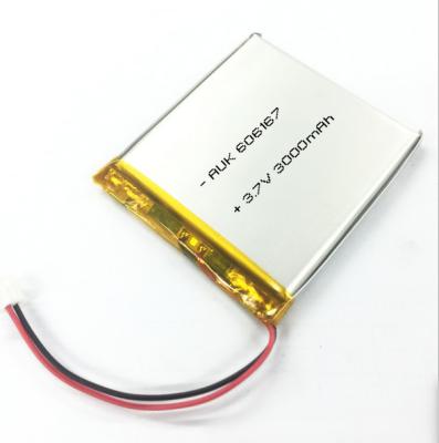China Batería LiPo pequeña y personalizada 3.7v 3000mah Batería recargable de Li Polymer en venta