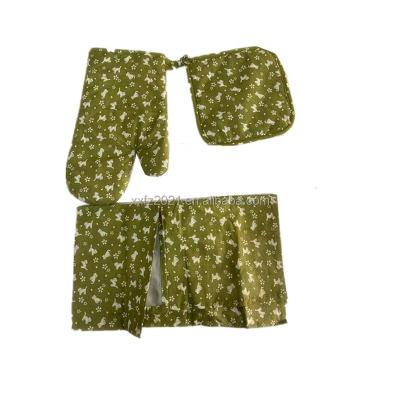 China Heat Resistant Customized Printing Cotton Oven Mitt With Cotton Lining Bsci CE Certificate for sale
