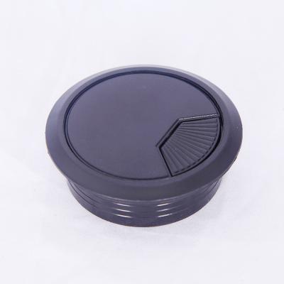 China Easy Installation Office Furniture ABS Plastic 35mm 50mm Computer Desk Round Wire Cable Grommet Table Cable Hole for sale
