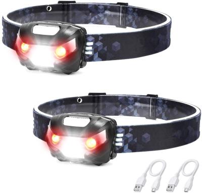 China Outdoor Gear Hiking Rechargeable Camping LED Headlight Flashlights Adjustable And Comfortable Headlamps With 5