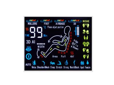 Cina VA Display Factory Segmento personalizzato colore LCD monocromo con schermo di seta per sedia da massaggio in vendita