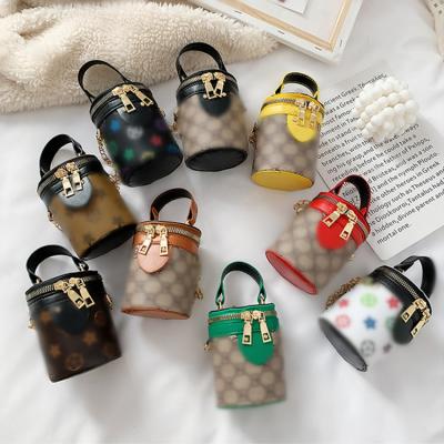 China Waterproof Hot sell fashion trend cute kid designer inspired purses and handbags little girls kids bucket handbags for sale