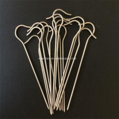 China 10pcs Gr5 Titanium tent Peg nail stake hook spike skewer Camping hiking outdoor 3mm*150mm for sale
