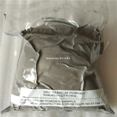 China Gr2 Grade2 titanium powder 325mesh, 40um,1kg sample State:New Size:40um Qty:1kg for sale