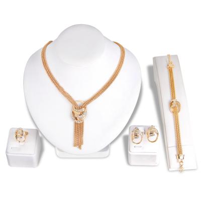 China Ethnic Fashion Exaggerated Personality Italian Brazilian Bridal Necklace Earring Bracelet 4pcs Jewelry Set for sale