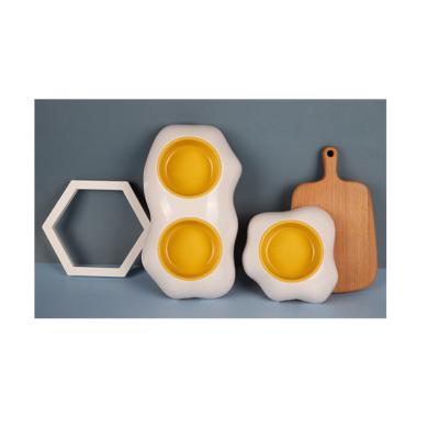 China Viable pet cat and dog PP material is durable and anti-rolling egg yolk bowl for sale