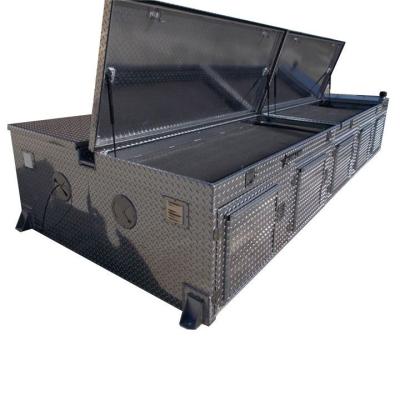 China High hardness kennel aluminum ute tray body alloy dog box hunting dog cages box for ute for sale