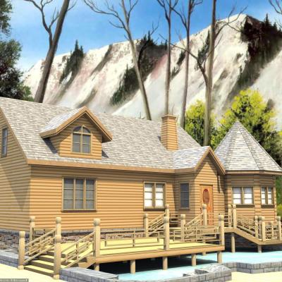 China Portable Prefab House Wood Villas Tropical Wind Resistance for sale