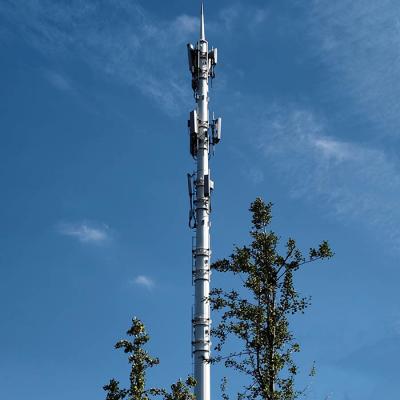 China Hot Dip Galvanized Steel Antennas Monopoles With Platform for sale
