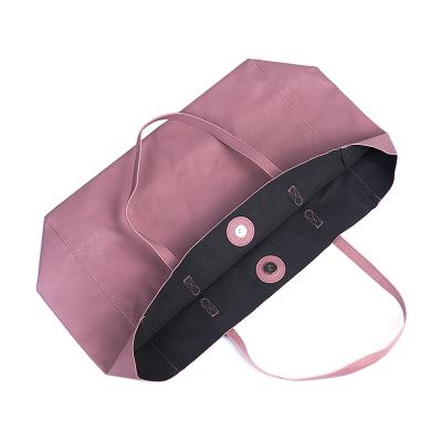 China 2021 Fashion Custom PU Large Shopping Bag Reusable Zipper Women Traveling Beach Tote Artist Bag for sale
