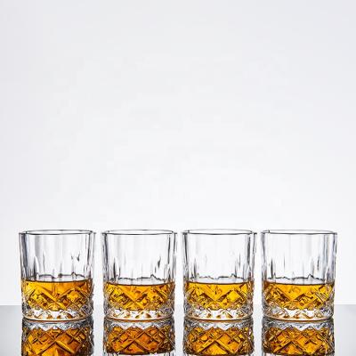 China Hot-selling Old-fishion 4pcs 8oz 245ml Whiskey Glass Tumbler Viable Set for sale