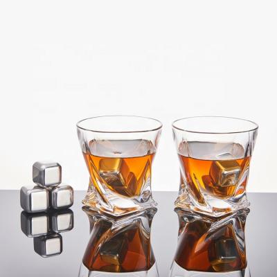 China Home.Restaurant.Bar.Hotel.Wedding. Party Fashion Stainless Steel Whiskey Cooling Ice Stones Ice Cooler Set Glasses 2pcs for sale