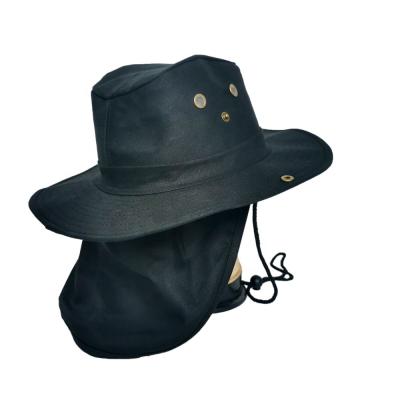 China Outdoor Picture Sun Protection Fishing Multifunctional Neck Fin Bucket Hat for sale