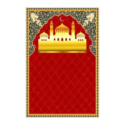 China Floor Blankets Polyester Indoor Crystal Velvet Anti-silp Printed Muslim Prayer Rug High Quality Washable for sale