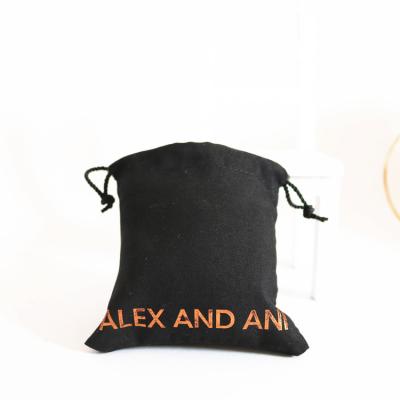 China Fashion Black Cotton Drawstring Bags BIODEGRADABLE LOGO Hot Selling Biodegradable Custom Drawstring Bag for sale