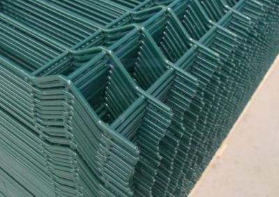 China Het poeder bedekte 3mm Dia V Mesh Security Fencing 50*200mm Openingsmet een laag Groene Kleur Te koop