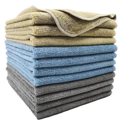 China Rounded Corner Microfiber Cleaning Cloth 16x16 Inches For Kitchen Or Home for sale