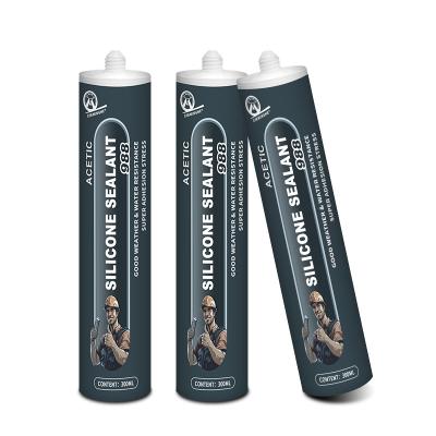 China Transparent Acetic Silicone Sealant GP for Glass Sanitary Window Basin MF Mixture for sale