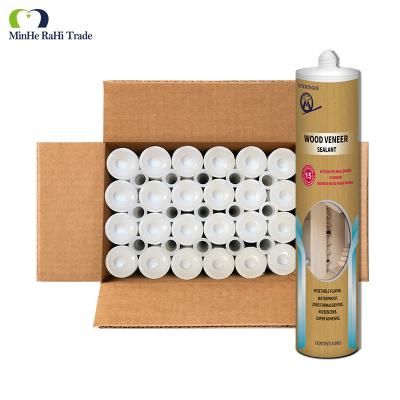 China MH Anigre Veneer Sealant Timber Laminate Slat Wood Board Modified MS Silicone Adhesive for sale